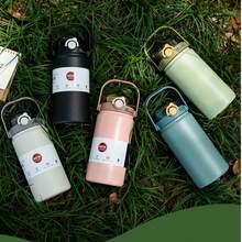 Large Capacity Insulated Cup, 316 Stainless Steel Water Cup, Student Outdoor Cup With Handle, Women's Office Double-Drinking Cup - Multicolor - View 10