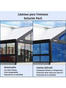 EstiloTendenciaFrokom PelíCula Reflectante Para Ventana, 90 X 200Cm PelíCula De Ventana, Pelicula Termica Para Ventanas, PelíCula Adhesiva Para Ventana, Efecto De Espejo, Anti UV, Espejo De Una VíA(Negro)Calidad PremiumVersióN Mejorada - Pago - Ver 6