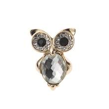 1 Cute Alloy Full Diamond Crystal Owl Lapel Pin Exquisite Women's Animal Clothing Accessory - Silver - View 1