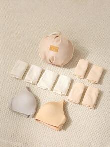 1pc Honey Girl Style Bra Storage Bag, Lightweight And Easy To Carry, Multi-Compartment Design, Efficient Storage For Bras And Panties, Can Be Handheld Or Hung, Ideal For Travel And Home Organization, Beige, Zipper Closure, Bra Storage Bag - Hồng - Xem 6