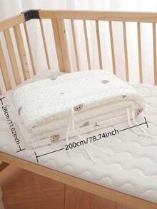 AIBOYING 1件装防撞婴儿床围栏，婴儿床护栏，婴儿床护栏和围栏布套，防撞软垫一体式婴儿舒适豆袋床围栏，多尺寸防撞护栏，婴儿房装饰，婴儿床配件