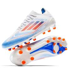 Nuevos zapatos de fútbol sin costuras de alta gama F50, zapatos de entrenamiento profesional unisex, zapatos de competición antideslizantes y resistentes al desgaste. - En blanco y negro - Ver 7