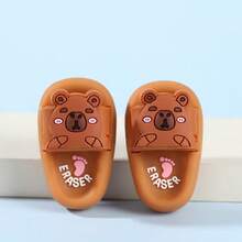 可爱水豚拖鞋造型橡皮擦，PVC软橡胶材质，清洁不留碎屑，适合学生，新年礼物，返校用品 - 彩色 - 查看 3