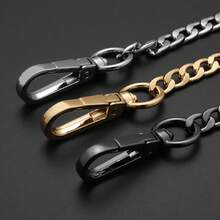 Wallet Chain, Anti-Lost Wallet Chains For Men, Long Jean Pocket Chain With Keyring For Jeans, Men's Keychain - Gold - View 2