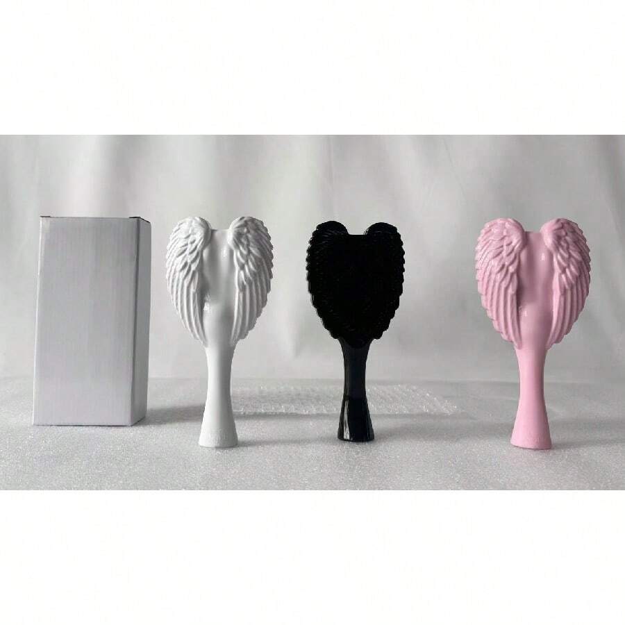Hairdressing Comb, Ladies' Styling Angel Comb, Cute Air Cushion Massage Comb, Wet And Dry Dual-Use Queen Airbag Comb, Wing Comb - Hồng - Xem 1