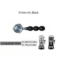 1pc 51mm Bottomless Triple Spout Coffee Handle, Suitable For Dedica EC680/EC685 Espresso Machine, Bottomless Naked Espresso Handle With Stainless Steel Filter Basket - Multicolor - View 13