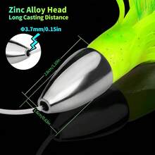 Fishing Trolling Lures - Big Game Deep Sea Fishing Saltwater Rigged Trolling Lure - For Marlin Tuna Wahoo Mahi Dolphin - 5pcs/Set 6 Inch/1.7OZ DW332 - Nhiều màu - Xem 6