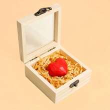 Red Heart Shaped Keychain Pendant, Wooden Heart Decor, Decorative Hanging Accessory, Valentine's Day Small Gift, Heart Keyring Gift Box, Wooden Carving Heart Gift Keychain, Car Hanging Heart Pendant Necklace Accessory, Best Gift For Partner, Mom, Family And Friends - Multicolor - View 10