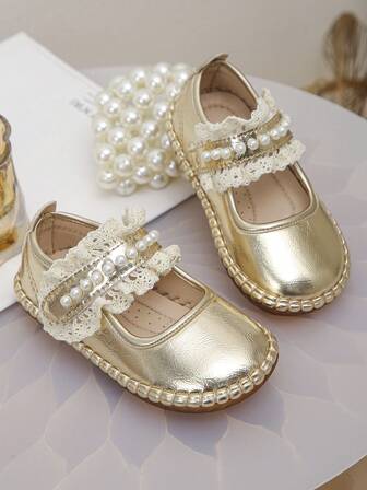 1 par de zapatos planos lindos y cómodos para niñas pequeñas/niños, zapatos de piel sintética, nuevos zapatos casuales para exteriores/interiores de primavera/otoño