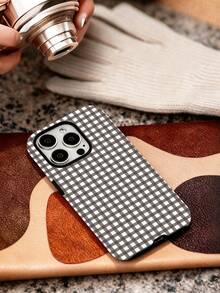 Grid 2-In-1 Minimalist Plaid Pattern Ultra-HD Film Phone Case Compatible With Apple 17 Series, Compatible With Iphone 11, 12, 13, 14, 15, 16, 14 Pro Max, 15 Pro Max, 16 Pro Max, 16 Pro, 14 Plus, 15 Plus, 16 Plus, Minimalist Personalized Holiday Gift For Family And Friends, Dual-Layer Design More Shockproof - Multicolor - View 4