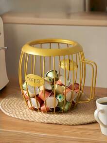 1 cutie de depozitare a capsulelor de cafea neagră, elegantă pentru decorul casei, organizator de bomboane și gustări de cafea, cutie de depozitare multifuncțională, potrivită pentru blatul de cafenea, bucătărie, dormitor, cadouri de sărbători