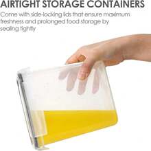 Bộ 4 hộp đựng thực phẩm trong suốt, kiểu dáng tối giản hiện đại, làm từ chất liệu PP với nắp đậy kín khí, có thể rửa bằng máy rửa chén, thích hợp đựng ngũ cốc, gạo, mì, các loại hạt, hạt cà phê, vật dụng nhà bếp thiết yếu cho Ngày của Mẹ và mùa tựu trường. - Nhiều màu - Xem 4