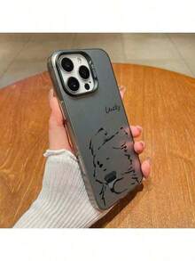 1 Funda de Smartphone de Material IMD con Patrón de Animal Similar a Piel Dibujado a Mano, Cubierta Protectora de TPU para Teléfono Móvil, Adecuada para Apple17/ 16/15/14/13/12/11/XS/XR/X/7/8/Plus/Pro/Max, Compatible con Galaxy - Negro - Ver 5