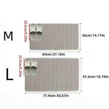 1 قطعة حصيرة حمام/دش، حصيرة دش مانعة للانزلاق مع ثقوب تصريف وأكواب شفط، سجادة ناعمة قابلة للغسل، حصيرة حمام منزلية، اكسسوارات حمام، ديكور حمام، سجادة مطبخ، سجادة غرفة الغسيل - كاكي - مشاهدة 10