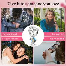 S925 Silver Plated Fashionable Charm Couple Pendant, Women's Jewelry, Suitable For Daily Wear And Gift Giving, New Women's Series, Personalized Gift. Valentine's Day, New Year, Carnival - Multicolor - View 11