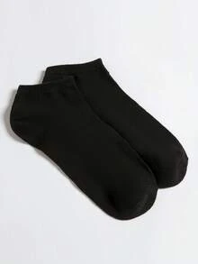 15 Pairs Women's Black, White, Gray Short Socks, Fashionable & Minimalist - Regular Model - View 3