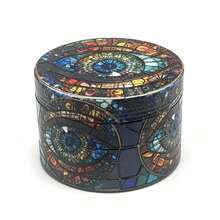 1个手动研磨器，金属研磨器，家用研磨器，香料研磨器，烟草研磨器，无需电源，清洁和烟草配件，情人节和圣诞节礼物 - 彩色 - 查看 14