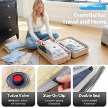 11 Pack Vacuum Storage Bags With Wireless Electric Pump, Travel Essential Vacuum Seal Bags, Vacuum Compression Bag With Pump, Packing Cubes Travel, Carry-On Size Compression Packing Bags For Luggage And Suitcase, Space Saver For Clothes And Clothing Travel, Suitable For Clothes, Quilts, Cabinets - Save 80% Space, Moisture-Proof Storage Bag, Travel Essential - kẻ ô vuông màu xám và trắng - Xem 2