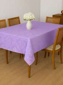 Durable And Elegant Rectangular Jacquard Fabric Tablecloth For 4, 6, Or 8 People - Luxury Promotion. - 紫丁香 - 查看 2
