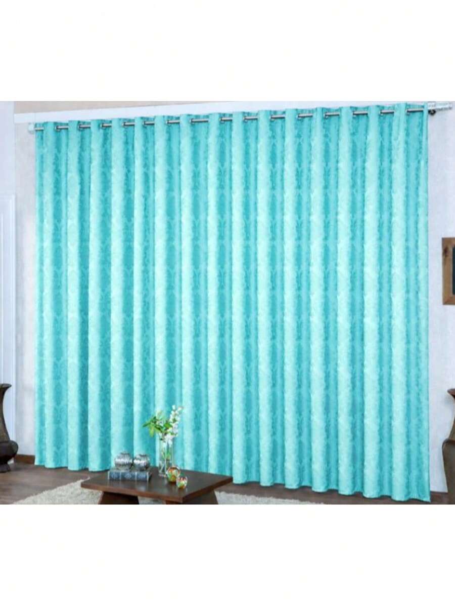 High-End Jacquard Curtain - 薄荷綠 - 查看 1