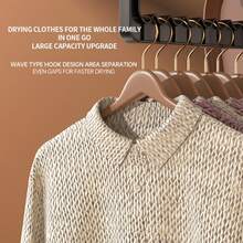 OBOVAY Portable Clothes Dryer Foldable Electric Clothing Dryer Multifunctional Intelligent Timed Warm Laundry Dryer With Remote Control