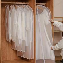 Reusable Thickened Transparent Garment Hanging Bags, Washable Dust Cover For Clothes Storage, Moth-Proof And Moisture-Proof, Fashion And Breathable, Household Essential - Multicolor - View 4
