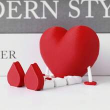 多色可调节活动心形摆件，模型摆件，适合作为情人节、生日、周年纪念礼物、房间装饰、家居装饰、情人节装饰品、家居微缩摆件 - 彩色 - 查看 5