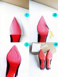 1pc High Heel Anti-Slip Pad, Noise Reducing Trimable Shoe Bottom Protector Sticker, Wear Resistant Self-Adhesive Anti-Slip Pad, Extended Anti-Slip Sticker - 彩色 - 查看 3