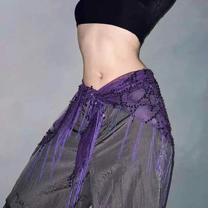 European And American Summer INS Style New Fashion  Versatile Loose Sequin Tassel Waist Accessories For Women