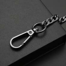 Wallet Chain, Anti-Lost Wallet Chains For Men, Long Jean Pocket Chain With Keyring For Jeans, Men's Keychain - Gold - View 6