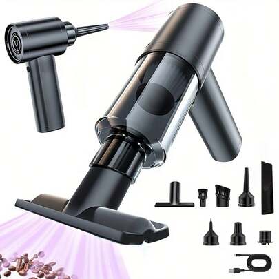 High-Power Wireless Handheld Vacuum Cleaner With 2-In-1 Blower & Vacuum Function, HEPA Filter, USB Rechargeable. Portable Air Duster For Sofas, Seats & Home Cleaning. Stylish Design With Durable Build, Combining Convenience And Performance., Car Vacuum, Keyboard Cleaning, Lightweight Vacuum, Compact Design, Highefficiency Filter, Brushless Motor, Dust Collector, Tech Enthusiasts, Pet Owners