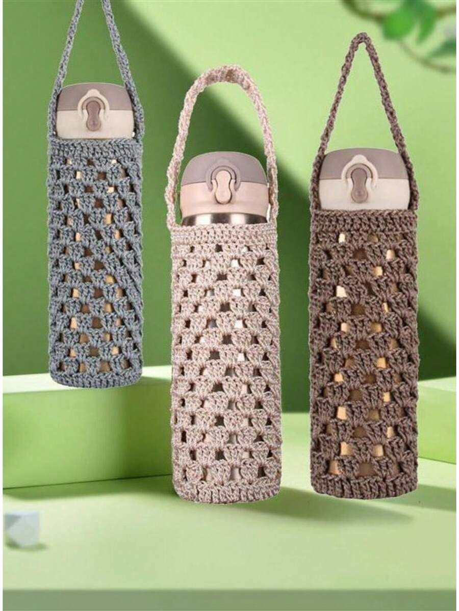 1pc Large Crochet Hollow Cup Sleeve, Minimalist & Fashionable Design, Protects Cups & Mugs, Anti-Scratch, Non-Slip, Heat-Insulating, Suitable For Home, Office, Cafe, Outdoor Picnic, Camping, Commuting, Also A Practical Gift For Friends, Colleagues, Students, And Cup Enthusiasts,Spring Summer Picks,Brides Maid Gifts,Room,Bedroom Decor,Beach,Travel,For Men,For Women,Vacation,Women's Day,Travel Essentials,Wedding Favours,Y2k,Bedroom,Car Accessories Women,Kitchen Deccor,Cute Stuff - L - View 1