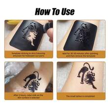 yikexuanli Zestaw 7 kolorów henny do tatuażu tymczasowego, półtrwały tusz do tatuażu, uniwersalne kolory do zdobienia ciała i projektowania tatuaży - Wielokolorowe - Zobacz 8