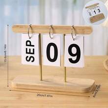 1pc Nordic Minimalist Creative Flip Calendar Desk Decorations, Decorative Desk Calendar, Plastic Material, Home Decor For Living Room, Dining Table, Coffee Table, Office Desk Decoration | Back To School Supplies | Desk Accessories, Countdown