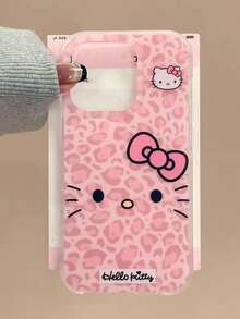 Sanrio [Saniro Phone Case] Hello Kitty Expression, Pink Leopard Bow KT Cat Phone Case - Cute Bow Design, Compatible With IPhone 17/17 Air/17 Pro/17 Pro Max, 16/16 Plus/16 Pro/16 Pro Max, 15/15 Plus/15 Pro/15 Pro Max, 14/14 Plus/14 Pro/14 Pro Max, 13/13 Pro/13 Pro Max, 12/12 Pro/12 Pro Max, 11/11 Pro Max, Dust-Proof, High-Value, Popular Anti-Drop - Pink - View 2