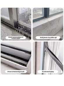 78.74 英寸家用窗户挡水条推拉窗雨水密封条阳台隔热防风密封条防水板