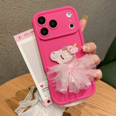 1个全新闪亮独角兽手工磨砂防摔TPU手机壳，兼容 16/16Plus/16Pro/16ProMax、15/15Plus/15Pro/15ProMax、14/14Plus/14Pro/14Pro Max、13MINI/13/13Pro/13Pro Max、12MINI/12/12Pro/12Pro Max、11/11Pro Max、X/XS/XR/XS Max、7/8/SE2/SE3/7Plus/8Plus
