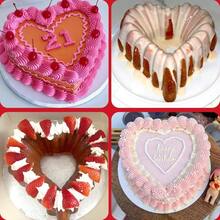 Heart Shaped Novelty Cake Pans, 9 Inch Heart Flut Cake Molds, Silicone Molds Baking Cake Nonstick, Baking Pan Valentine'S Day, Wedding - 紅色 - 查看 5