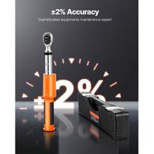 digitaler Drehmomentschlüssel Set mit 3/8 Zoll Antrieb (6,7–135 Nm) 72 Zähne ±2 % präziser elektronischer Drehmomentschlüssel mit voreingestelltem Wert & LED-Benachrichtigung Autoreparatur - 0-100 Ft-Lb LCD 3/8 5 Typen - Übersicht 2