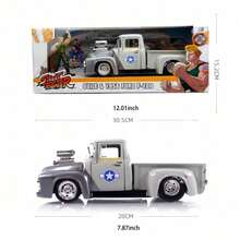 Simba 1/24比例1956款F-100皮卡，带盖尔人偶，压铸合金玩具车模型，车门可打开，是送给男孩和收藏家的完美圣诞节和生日礼物。 - 1:24 1956 F100 皮卡 - 查看 11