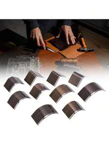 EstiloRecortadora de Bordes de Esquina de Cuero, 10 Uds., Punzón Cortador de Cuero, Herramientas Artesanales de Cuero, Punzón Cortador para Trabajo Manual, Correa, Cinturón, Cartera, Bolso, Billetera de CueVersión mejorada - 1 - Ver 6
