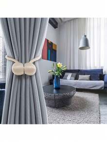 Estilo4 Piezas Sujetador De Cortinas, AlzapañOs Para Cortinas, Fuertes Propiedades MagnéTicas,Cinta MagnéTica Decorativa Para Cortinas, Accesorios Para Cortinas,PropóSito Decorativo(Gris Oscuro)VersióN Mejorada - amarillo pálido - Ver 8