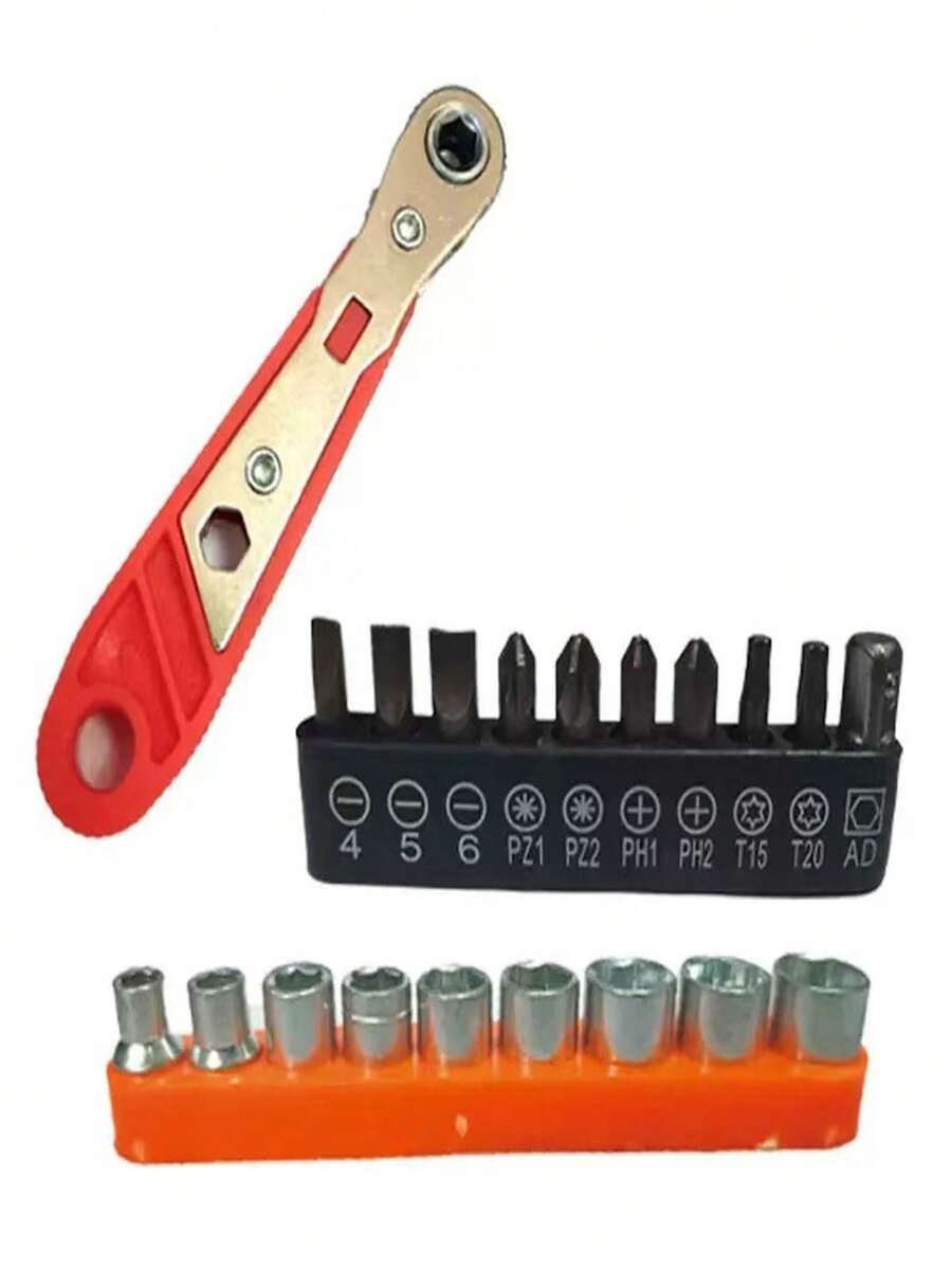 1 Set 36-Tooth Ratchet Screwdriver, Narrow Small Space Crevice Repair Operation Bit Socket L-Shaped Wrench