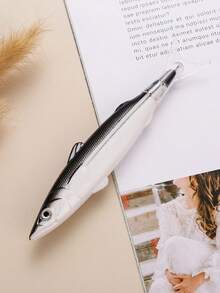 5/4/3/2/1个装多功能鱼形收纳袋，适用于文具、化妆品、现金等，趣味收纳袋附赠鱼形签名笔，圣诞礼物，返校必备