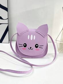 1个少女款PU皮革翻盖可爱猫咪迷你斜挎包，适合日常使用 - 貓 - 查看 12