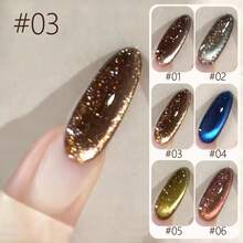 Sơn móng tay gel MIANEL 10ML mùa đông pha lê trắng sáng hiệu ứng cầu vồng hạt thủy tinh mắt mèo, Sơn móng tay gel Luoriyuhui Ice trong suốt màu nude bóng mượt hiệu ứng mắt mèo, thích hợp cho móng trắng, móng đỏ, móng xanh, sử dụng tại salon, làm móng Giáng sinh, làm móng mùa đông, dụng cụ làm móng nghệ thuật, gel móng tay. - Nhiều màu - Xem 20