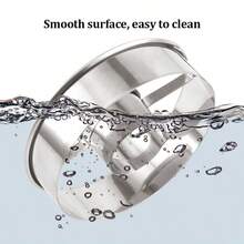 1pc Stainless Steel Doughnut Mold, Round Pastry Cutter, Baking Tool - Silver - View 4