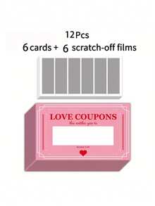 60pcs Pink Scratch Cards, DIY Scratch Cards, Wedding Party Decor, Couple Gift Cards, Suitable For Valentine's Day Party And Events, Gift Packaging, Couple Interaction, Party Penalty Cards, Party Prize Cards, Surprise Cards, Birthday Gift Cards, Gift Cards - Multicolor - View 10