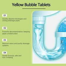 管道疏通片，家用管道清洁堵塞清除剂，可去除毛发、油脂和堵塞物 - 12pcs - 查看 7