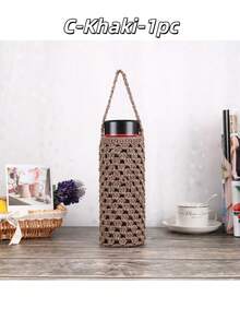 1pc Large Crochet Hollow Cup Sleeve, Minimalist & Fashionable Design, Protects Cups & Mugs, Anti-Scratch, Non-Slip, Heat-Insulating, Suitable For Home, Office, Cafe, Outdoor Picnic, Camping, Commuting, Also A Practical Gift For Friends, Colleagues, Students, And Cup Enthusiasts,Spring Summer Picks,Brides Maid Gifts,Room,Bedroom Decor,Beach,Travel,For Men,For Women,Vacation,Women's Day,Travel Essentials,Wedding Favours,Y2k,Bedroom,Car Accessories Women,Kitchen Deccor,Cute Stuff - L - View 8